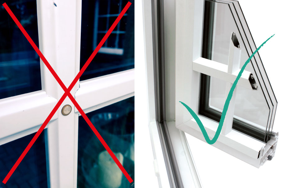 abnehmbar Vorsatzsprossen ohne Bohren NEU: Fenstersprossen für innen Vollholz 