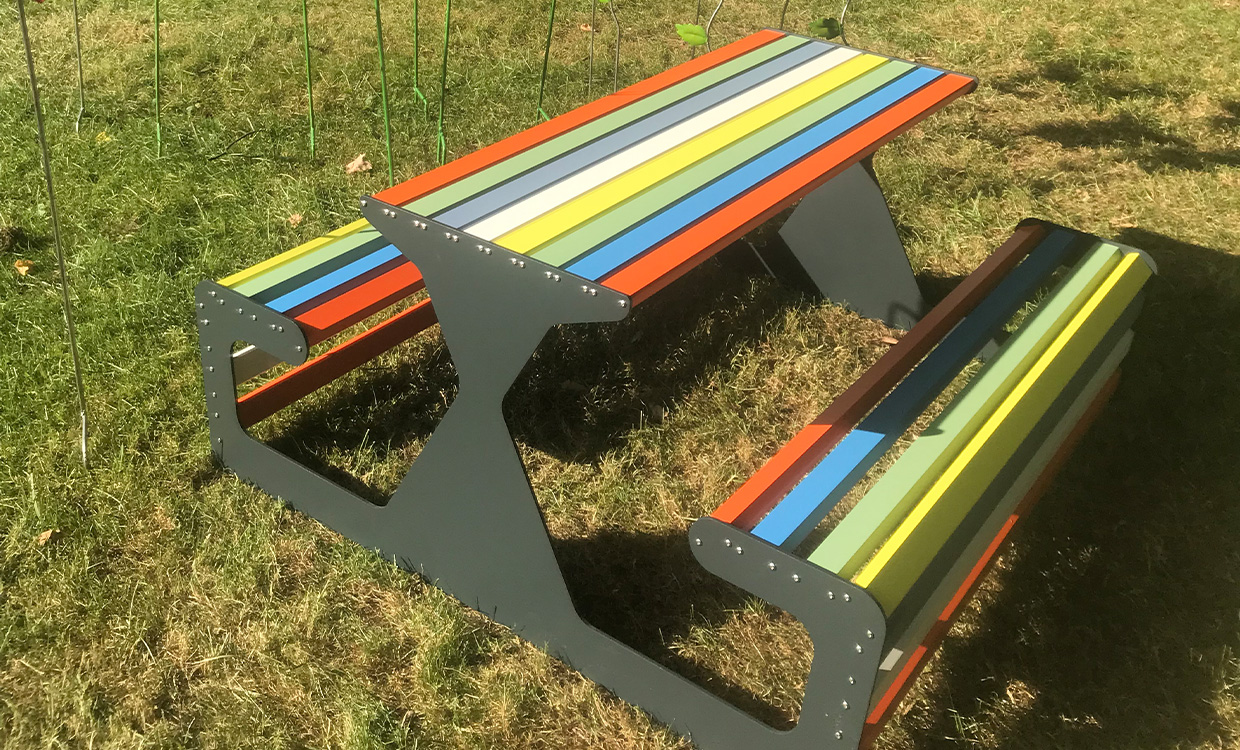 Picknick-Tisch für Kinder aus Aluminium von m&s Aludesign Möbel