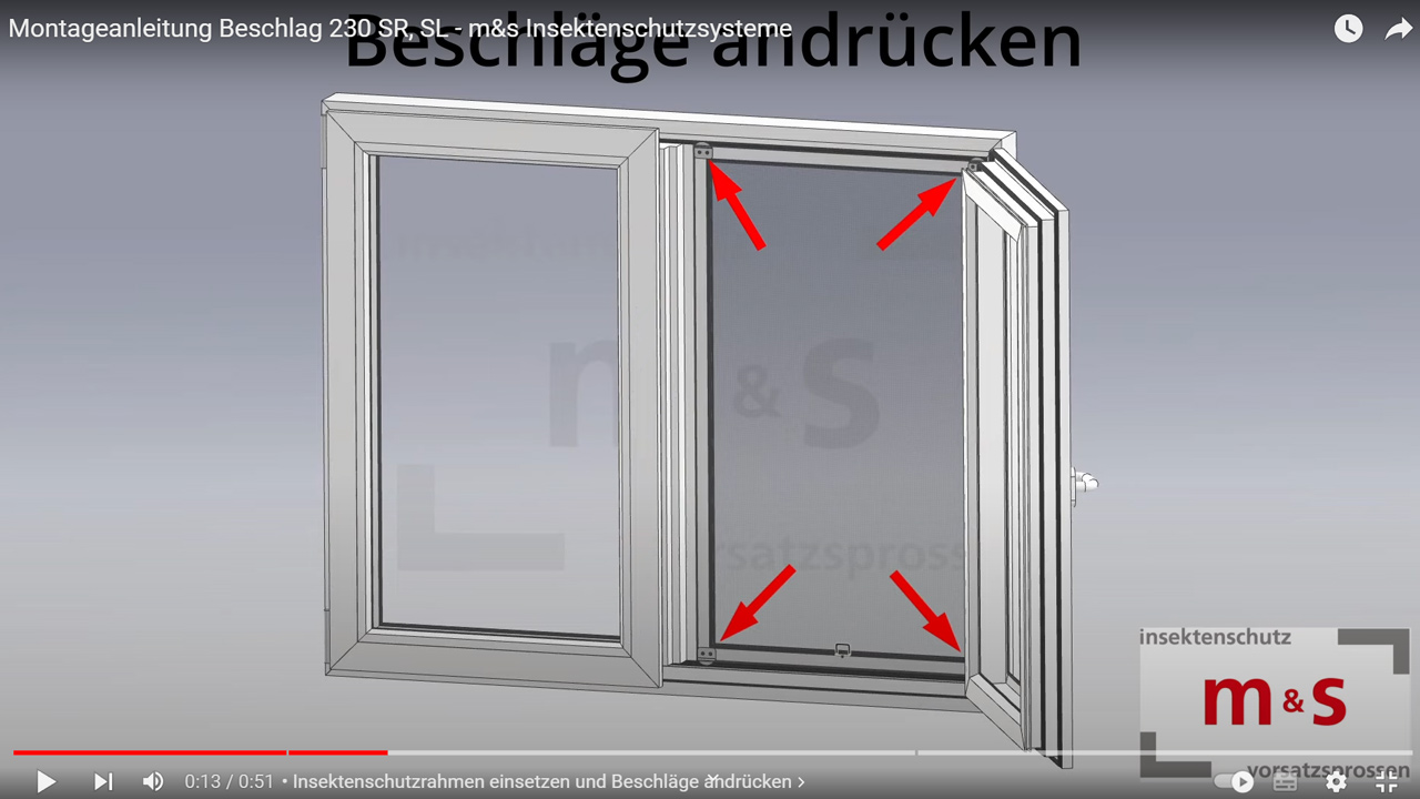Montageanleitung Beschlag 230 SR SL von ms sprossenelemente