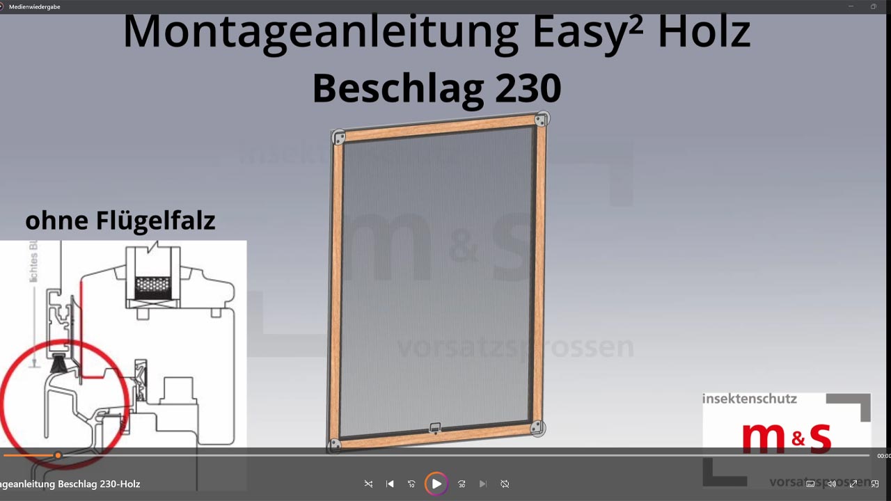Montagevideo ms Easy² Holz Beschlag230